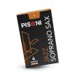 PISONI JAZZ SOPRANO SAX REEDS, UNFILED, STRENGTH 1.0, 6 REED BOX