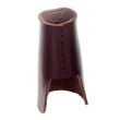 ZAC LIGATURE ZB-22R. CAP LEATHER BROWN FOR BB CLARINET/ALTO SAX - LARGE SIZE (EBONITE MOUTHPIECES)