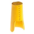ZAC LIGATURE ZB-23R. CAP LEATHER GIALLO FOR BB CLARINET/ALTO SAX - LARGE SIZE (EBONITE MOUTHPIECES)