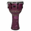 GEWA DJEMBE LIBERTY SERIES TUNING 14" MECHANICAL ABSTRACT BALI PURPLE
