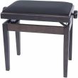 GEWA DELUXE PIANO BENCH DARK WALNUT 2 BLACK SEAT