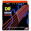 DR NOE-9 SET FLUORESCENT ELECTRIC GUITAR STRINGS - K3 NEON ORANGE - LITE