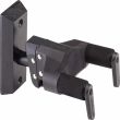 HERCULES GSP38WBK PLUS GUITAR WALL BRACKET BLACK WOOD BASE SHORT ARM