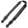 BG GEN10PG NYLON STRAP FOR ELECTRIC GUITAR/BASS - GLAM - BLACK - BG LOGO GLAMOUR
