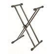 QUIK LOK T20-BK KEYBOARD STAND WITH DOUBLE UPRIGHT