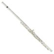 PEARL FLUTES PF505-RE SILVER PLATED FLUTE, OPEN HOLES, E-MECHANISM, OFFSET G, WITH CASE AND COVER