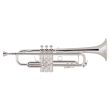BACH LR180S-37ML SILVER-PLATED BB TRUMPET WITH REVERSE MOUTHPIECE, WITH ORIGINAL HARD CASE