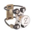 ZL-2104 ZL-RHODIUM METAL LIGATURE - Bb CLARINET EBONITE-CRYSTAL MOUTHPIECE Medium size
