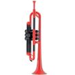 PLASTIC TRUMPET COLOUR RED, WITH BAG