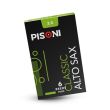 PISONI CLASSIC ALTO SAX REEDS, FILED, STRENGTH 2.5, 6 REED BOX