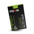 PISONI CLASSIC ALTO SAX REEDS, FILED, STRENGTH 2.75, 6 REED BOX