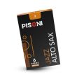 PISONI JAZZ ALTO SAX REEDS, UNFILED, STRENGTH 2.0, 6 REED BOX