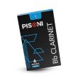 PISONI BB CLARINET REEDS, FILED, STRENGTH 1.0, 6 REED BOX