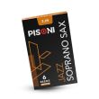 PISONI JAZZ SOPRANO SAX REEDS, UNFILED, STRENGTH 3.25, 6 REED BOX