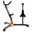 HERCULES DS533BB ALTO/TENOR AND CURVED SOPRANO SAX STAND (DS533) WITH BAG