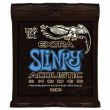 ERNIE BALL 2150 STRING SET FOR ACOUSTIC GUITAR SLINKY ACOUSTIC - EXTRA SLINKY