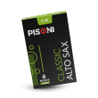 PISONI CLASSIC ALTO SAX REEDS, FILED, STRENGTH 2.25, 6 REED BOX