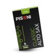 PISONI CLASSIC ALTO SAX REEDS, FILED, STRENGTH 3.25, 6 REED BOX