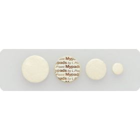 Double bladder pad, white, regular felt, diameter 6, thickness 2