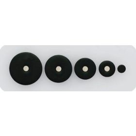 Sax pad, black leather, regular felt, full cardboard and rivet, diameter 18, thickness 4