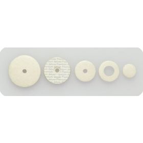 Deluxe Flute pad, white double bladder, deluxe woven felt, diameter 17,5, thickness 2,5, hole 4
