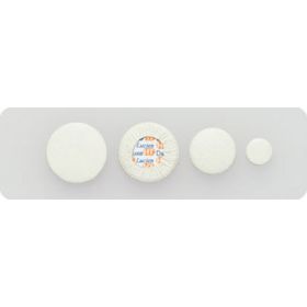 Waterproof deluxe white leather pad, Hi-Tech felt, diameter 13,5, thickness 2