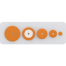 Deluxe Sax pad, medium brown leather, deluxe woven felt, full cardboard, central hole, diameter 36, thickness 4