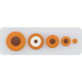 Deluxe Sax pad, medium brown leather, deluxe woven felt, disc in plastic material, diameter 18, thickness  4