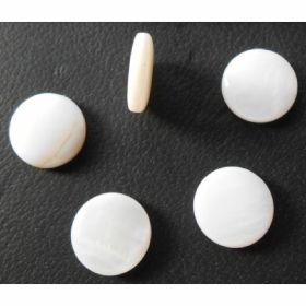 MUSIC CENTER MPMK MOTHER-OF-PEARL "WHITE PEARL" - CONCAVE - DIAMETER: 15,3 - THICKNESS: 2,5 MM