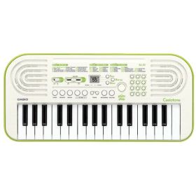 CASIO SA-50 (NEW) MUSIC KEYBOARD WHITE/LIME GREEN (POWER SUPPLY NOT INCLUDED AD-E95100)