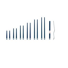 FS-30-020 FLAT SPRINGS BLUE STEEL THICKNESS 0,20 MM LENGTH 30 MM (BAG OF 10 PCS.)